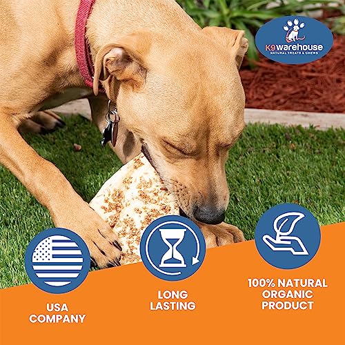 K9warehouse® - Jumbo Cow Ears Made with Bully Stick Flakes for Dogs - USA Packed, All-Natural Dog Chews - Great Alternative to Pig Ears, Lamb Ears, and Water Buffalo Ears