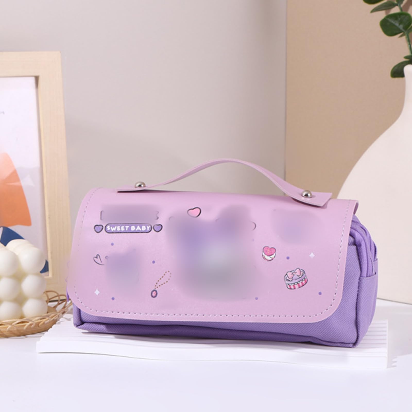 Kanfyyl Kurromi Pencil Case, Purple Kurromi, Large Capacity, Aesthetic Design Pencil Case with Compartments Gifts Suitable for Girls - Image 4