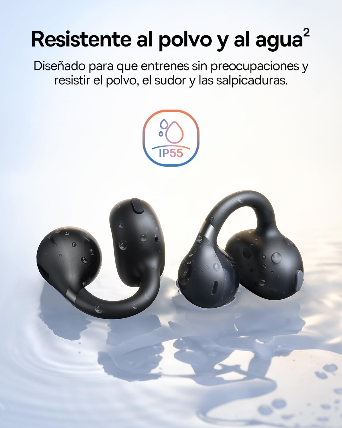 Baseus BC1 Audífonos de Oreja Abierta, Clip para Orejas, Sonido Impresionante, Refuerzo de Bajos Adaptable, Bluetooth 6.0, reducción de Ruido en Llamadas, IP55, 38 Horas de batería, Ligeros