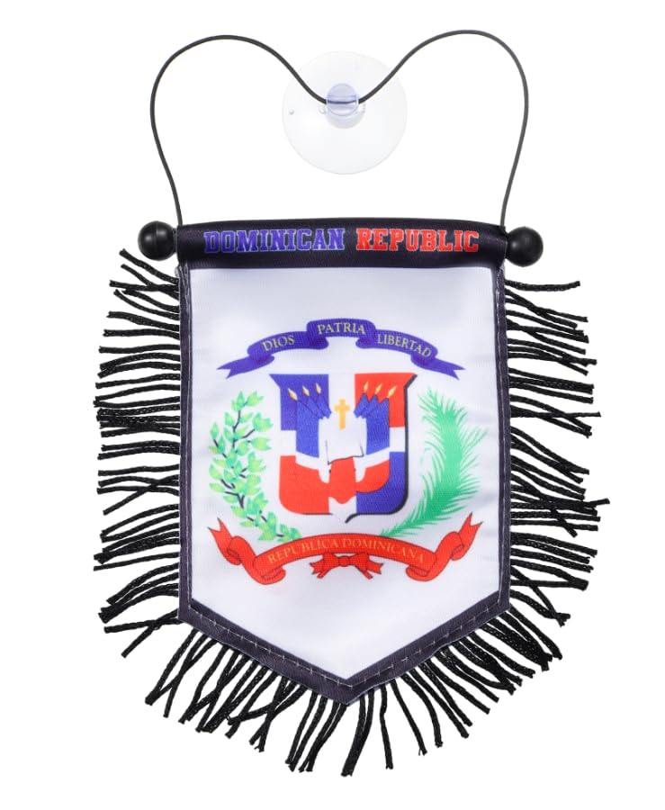 Drapeau République dominicaine pour rétroviseur voiture mini bannière