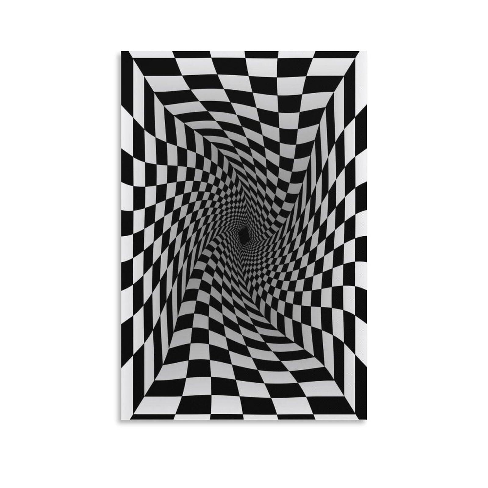 BYCIFRLG Optical Illusion Wall-Art - Vortex 3D for Room and Office Decor(Unframed,12x18inch(30x45cm))
