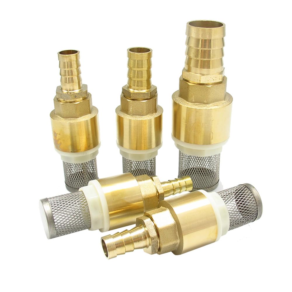 Clapet anti-retour en laiton à embout cannelé, diamètre extérieur 10 mm, 12 mm, 14 mm, 16 mm, 19 mm, 25 mm, 32 mm. Filtre, clapet de pied, taille 14 m