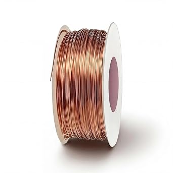 Pure Copper Wire 1.0mm x 20m Bare Copper Craft Wire Bendable Soft DIY Metal Craft Art for Gardening, Jewelry Making, Weaving and Wrapping