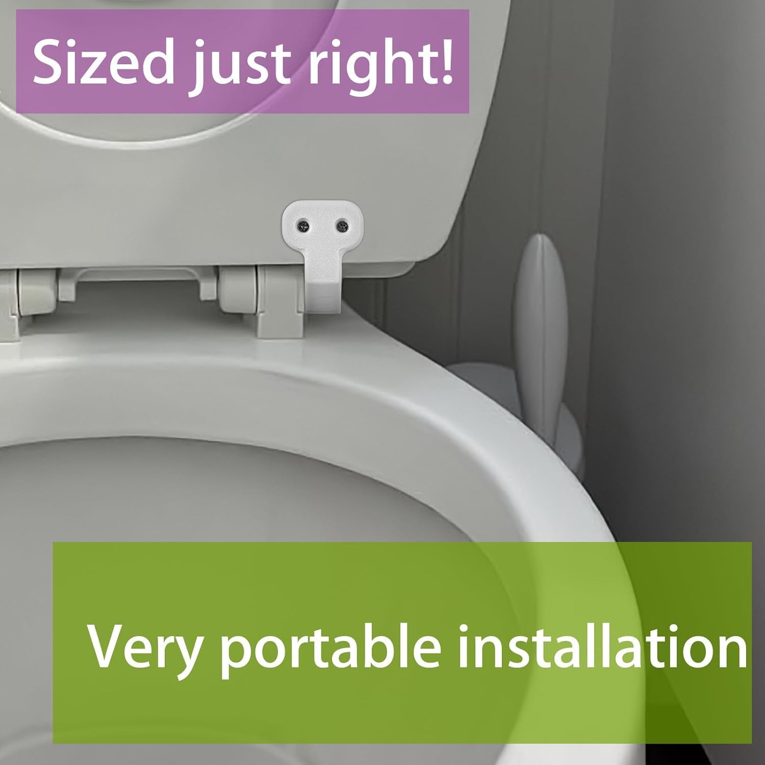 Replacement for Bemis Toilet seat Hinges Replacement Compatible with Bemis/NextStep2 2-Pack Universal Bracket, Easy No-Tool Installation, Durable Mounting Bolts for Secure Fit