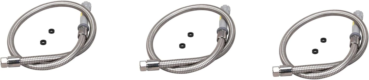 T&S BRASS B-0044-H 44" Flexible Stainless Steel Hose (Pack of 3)