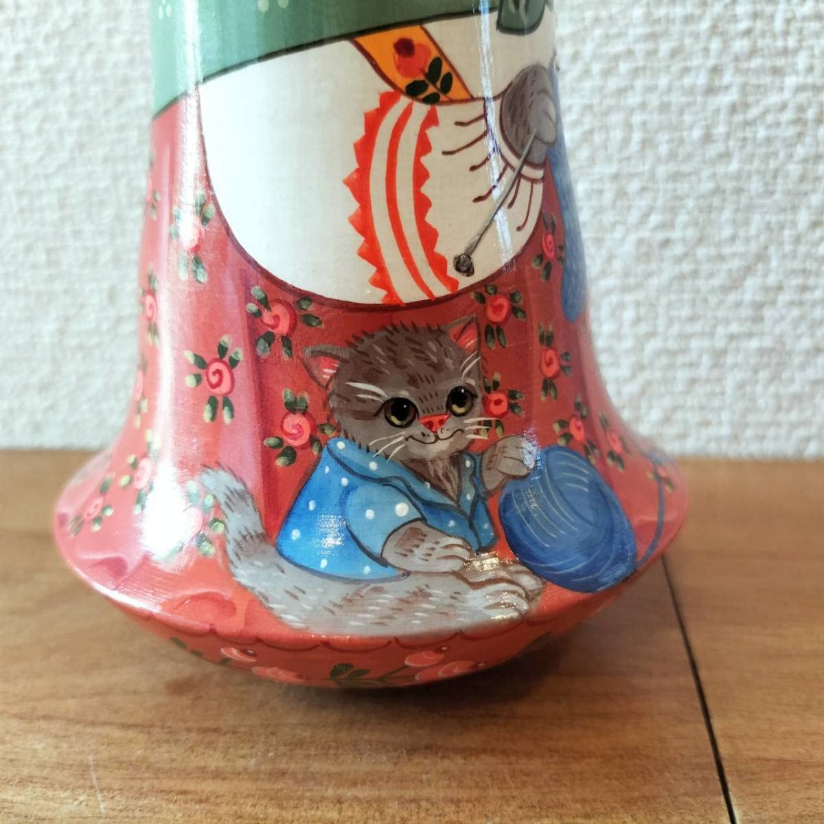 baron】ロシア☆起き上がりこぼし猫, バラライカ&妖精マトリョーシカ