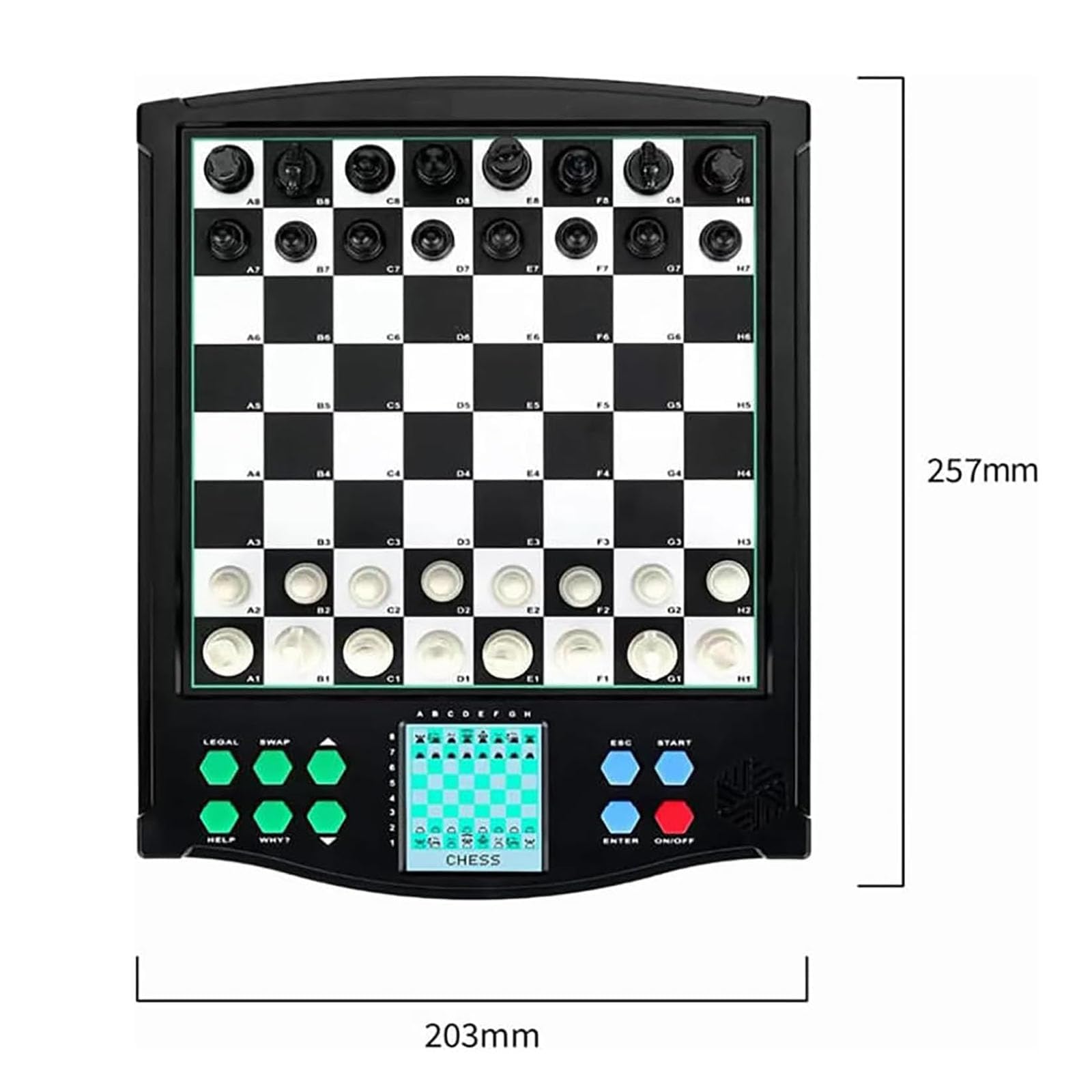 Tablero de ajedrez electrónico con pantalla inteligente, más de 30 niveles de dificultad, no requiere red para juegos familiares y de dos jugadores