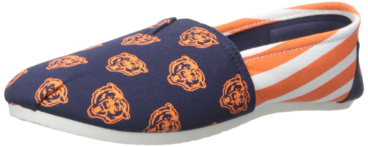 FOCO Women's NFL Team Logo Ladies Fashion Slip On Canvas Shoes