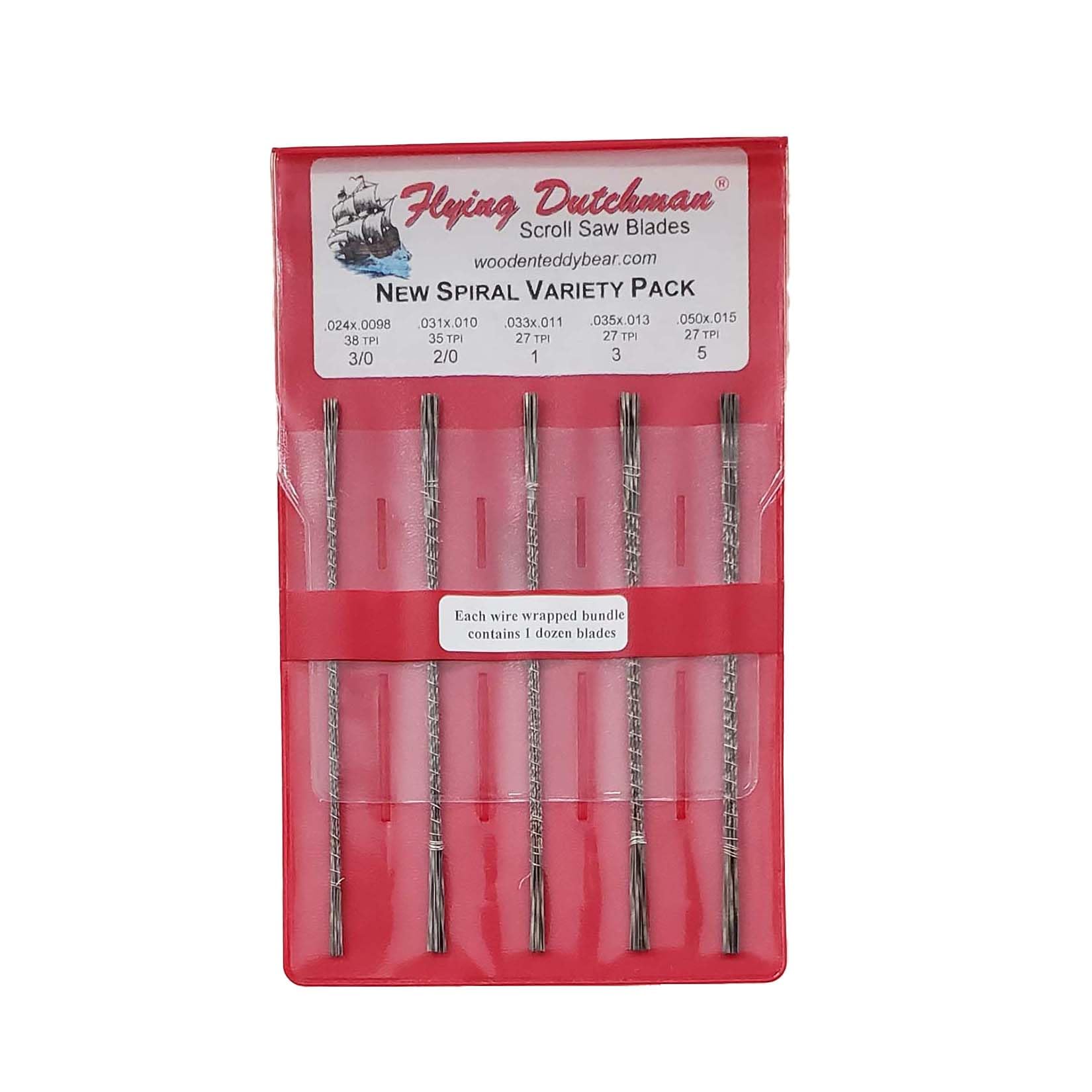 Flying Dutchman New Spiral Five Dozen Pinless Scroll Saw Blade Variety Pack