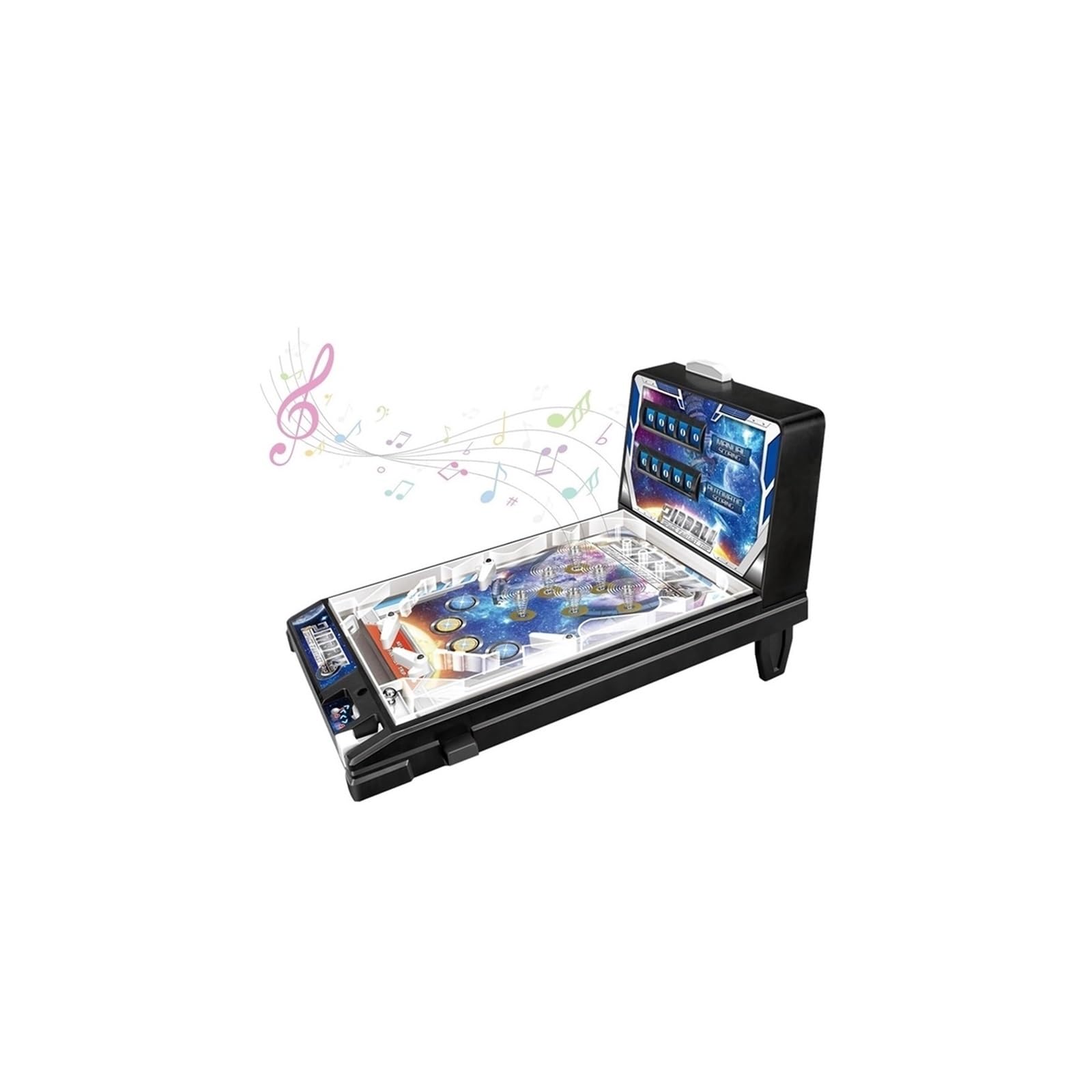 Máquina de Pinball para Mesa Mini Máquina Arcade Retro con Luces y Sonido Arcade de Canicas de Escritorio Electrónico para Habitaciones o Pisos Pequeños