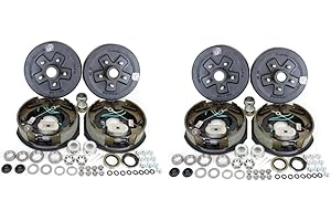 Southwest Wheel 2-Pack 3,500 lbs. Trailer Axle Self Adjusting Electric Brake Kit 5-4.5" Bolt Circle