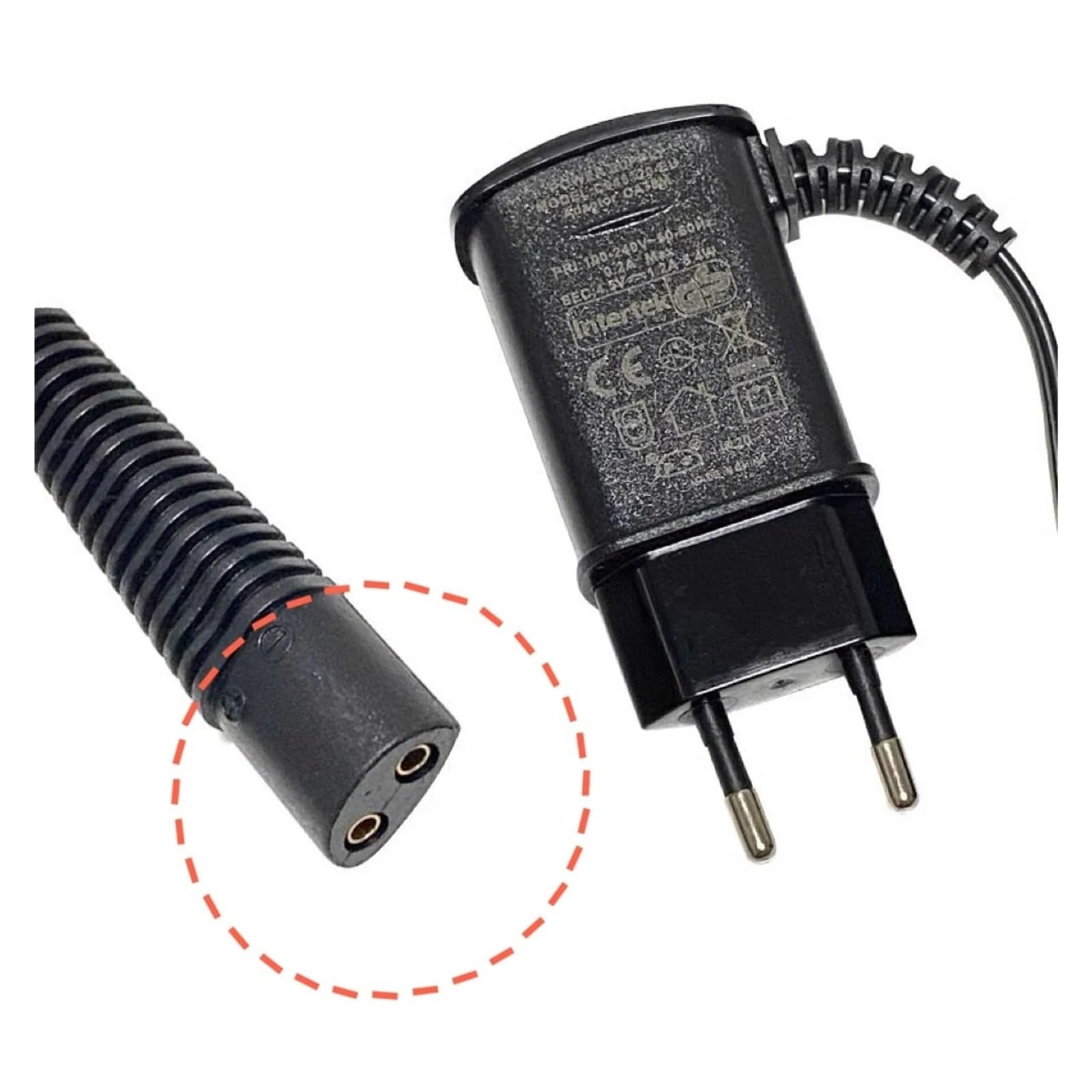 Caricabatterie, compatibile con Babyliss, FXFS2 FXRF2 Accessorio for rasoio elettrico adattatore di alimentazione for rasoio da barbiere(1 USB charging cable)