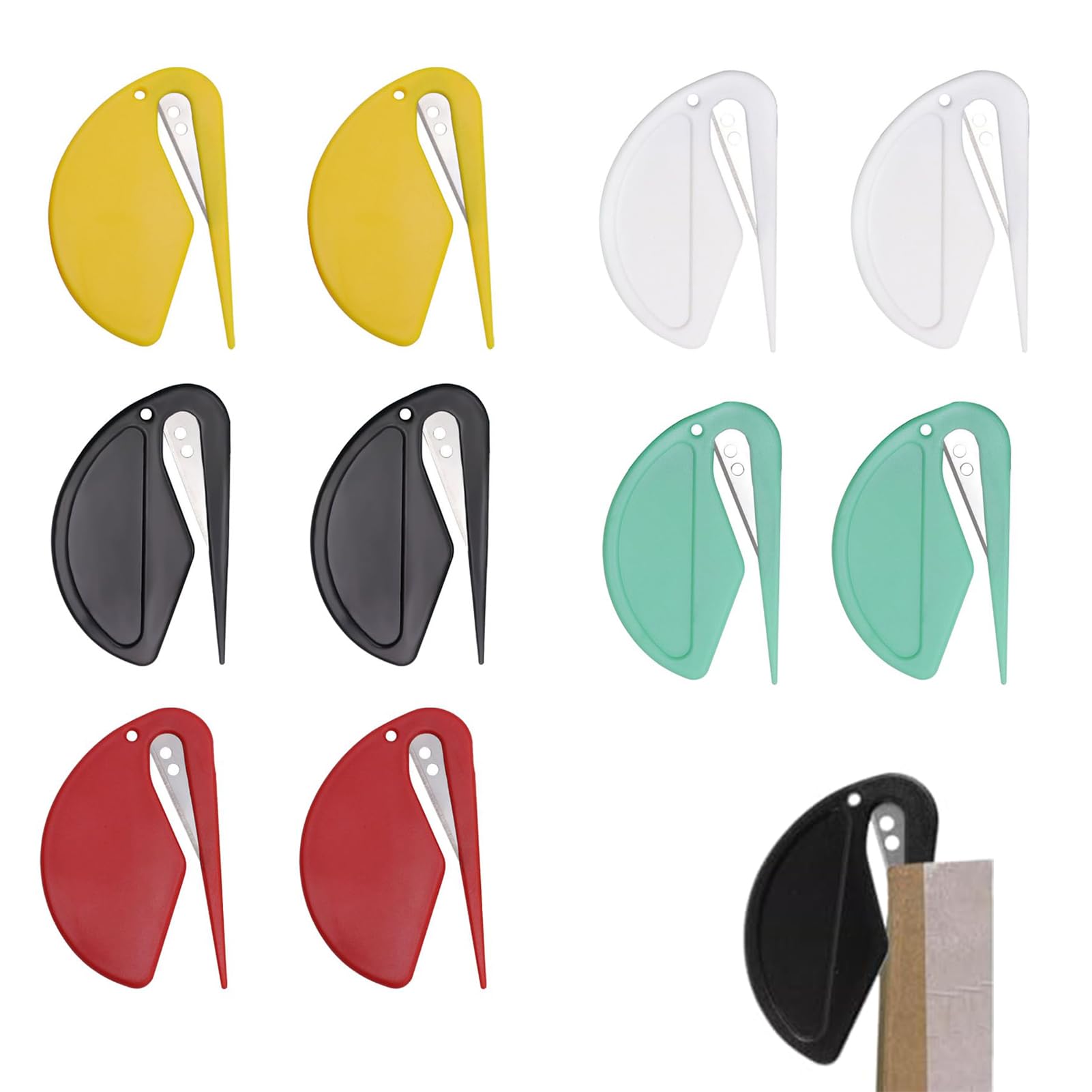 Ouvre Lettres Mini Cutter Ouvre Colis Coupe-Papier Lame Métal Ouvre-Courrier Enveloppe