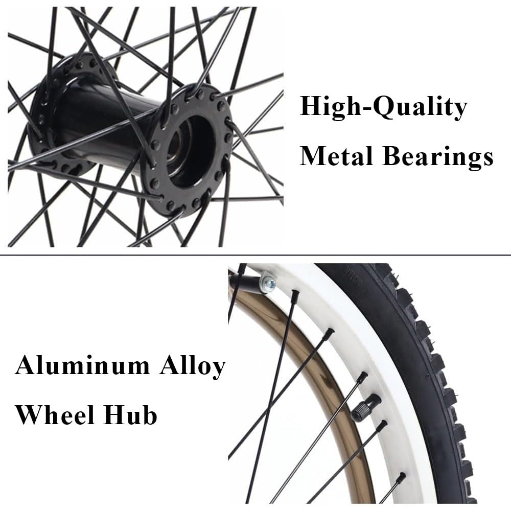 Conjunto De Rueda Trasera Para Silla De Ruedas, 24" X 1,95" (50-507) Ruedas Para Silla De Ruedas Deportivas, Accesorios De Repuesto Para Neumáticos(12mm Bearing)