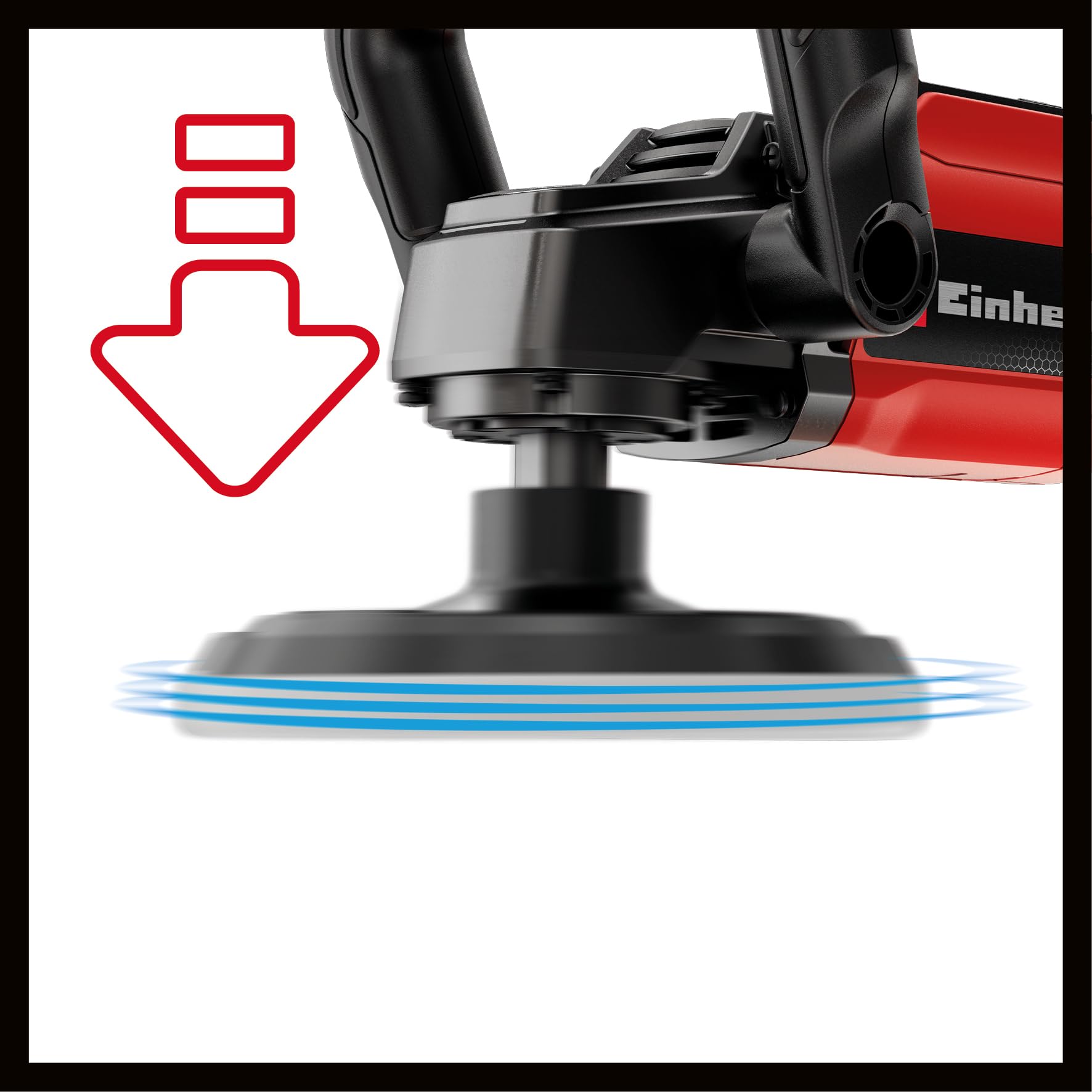 Einhell Lucidatrice e smerigliatrice CC-PO 1100/150 CE (1100 W, platorello levigatura Ø 150 mm, regol. elettronica giri 500 - 3.500 min-1, elettronica costante, fissaggio a strappo, accessori incl.)