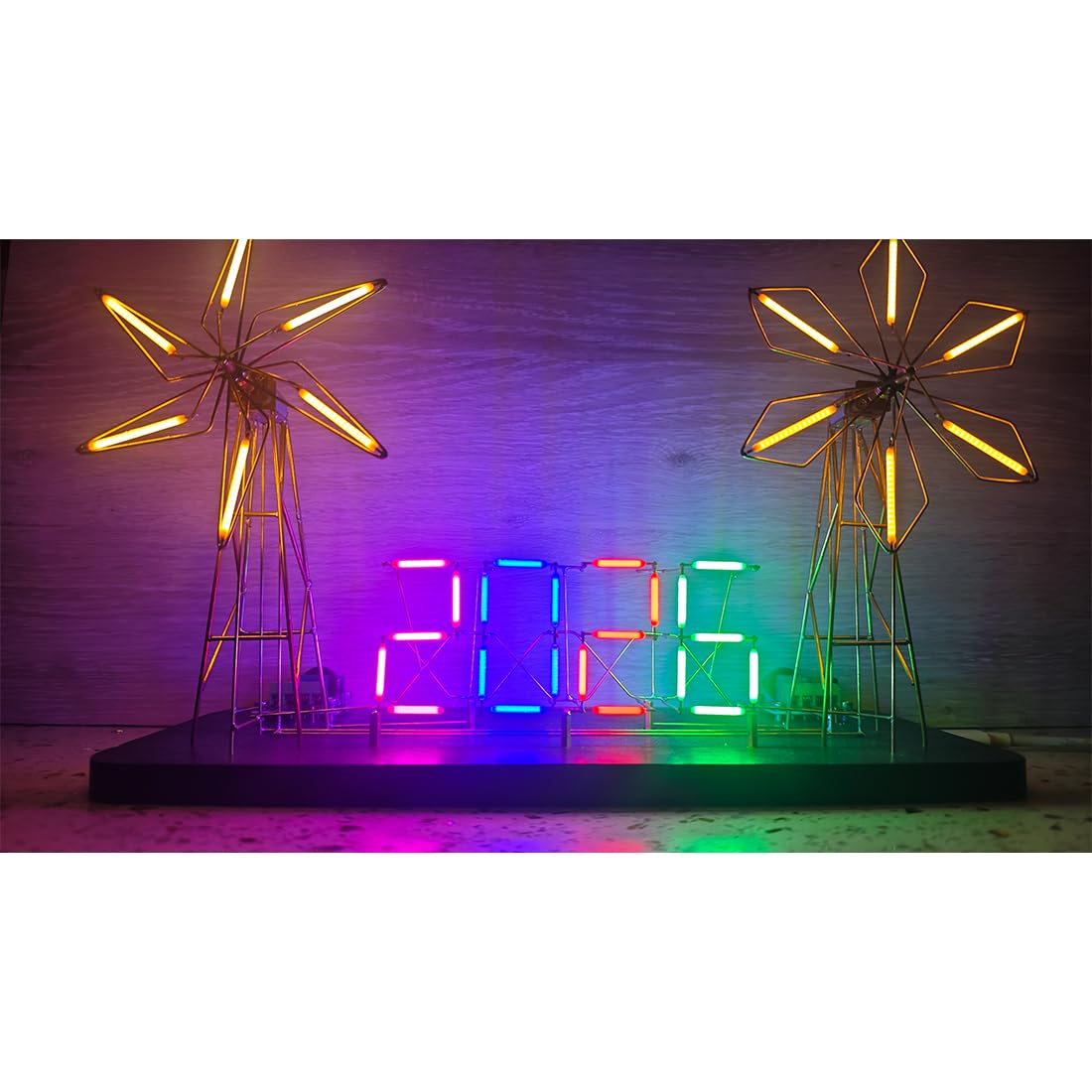 DIY-Bausatz für eine digitale Windmühle Metalldraht doppeltem Windmühlen