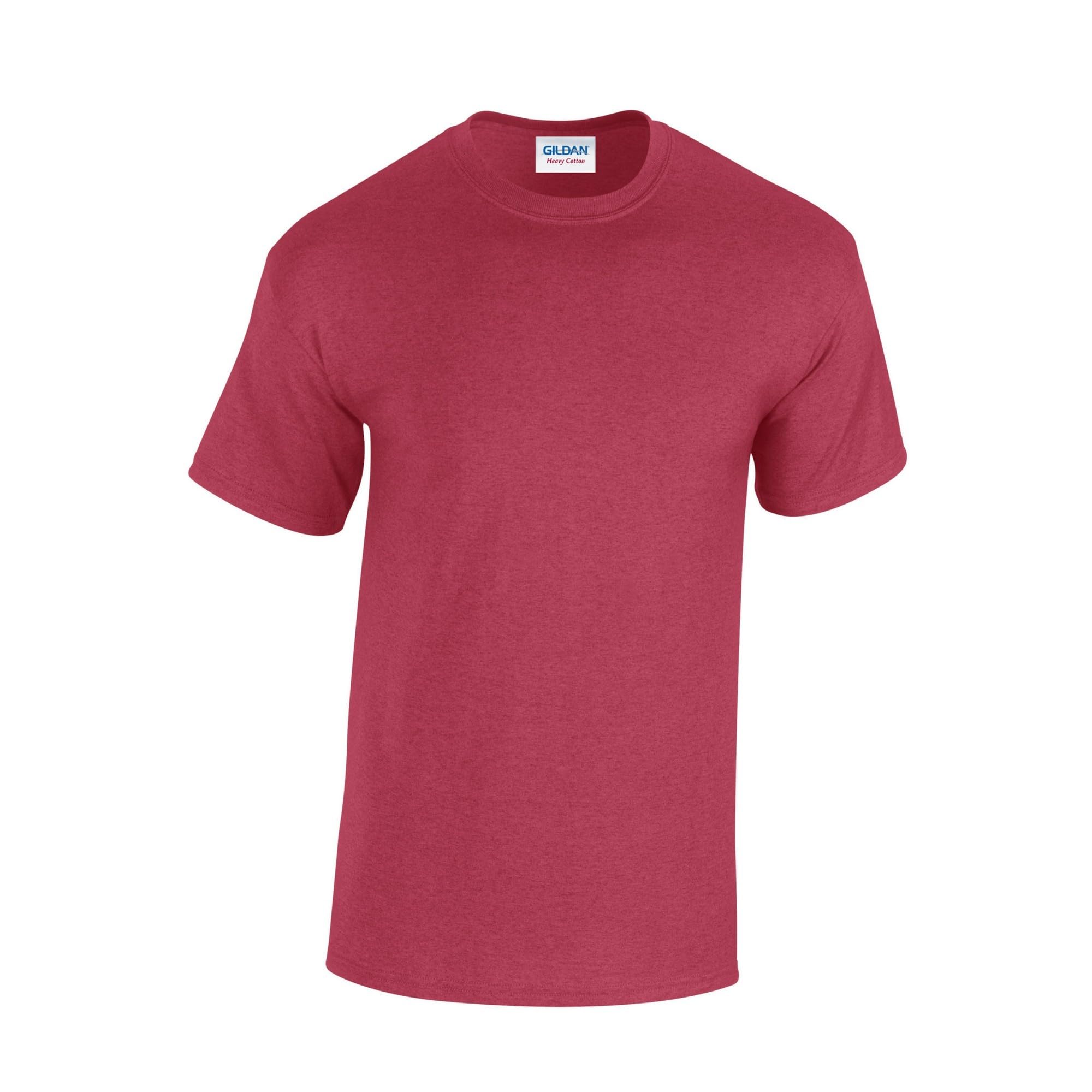 Gildan Mens Heavy Cotton T-Shirt (L) (Antique Cherry Red)