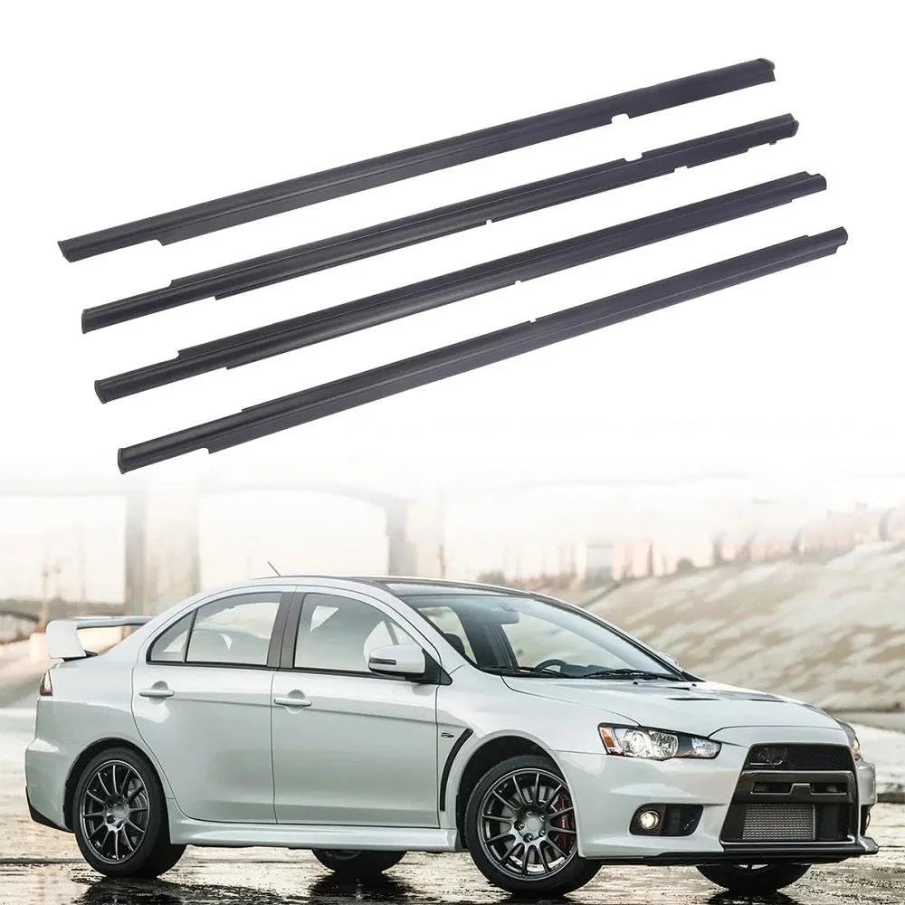 Striscia Tenuta Portiera Kit Guarnizioni Cinture Sicurezza Porta 4 Pezzi Per Mitsubishi Per Lancer 2008-2017 5727A005 5727A006 Guarnizioni