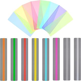 Giantree 16Pcs Guided Reading Strips, Bookmarks for Kids, Dyslexia Reading Tools Reading Tracker, Highlight Strips Colored Overlay Help with Dyslexia for Children and Teaching Supplies(16Pcs)
