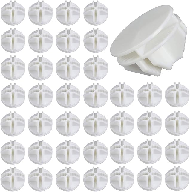 MaYuLa 40Pcs Wire Cube Plastic Connectors White Interlocking Connectors Wire Grid Bucket Storage Clasp Buckle Clip for Cube Storage Shelving DIY Storage Cabinet Modular Organizer Closet