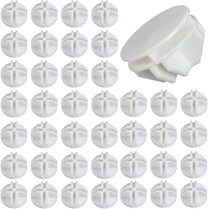 MaYuLa 40Pcs Wire Cube Plastic Connectors White Interlocking Connectors