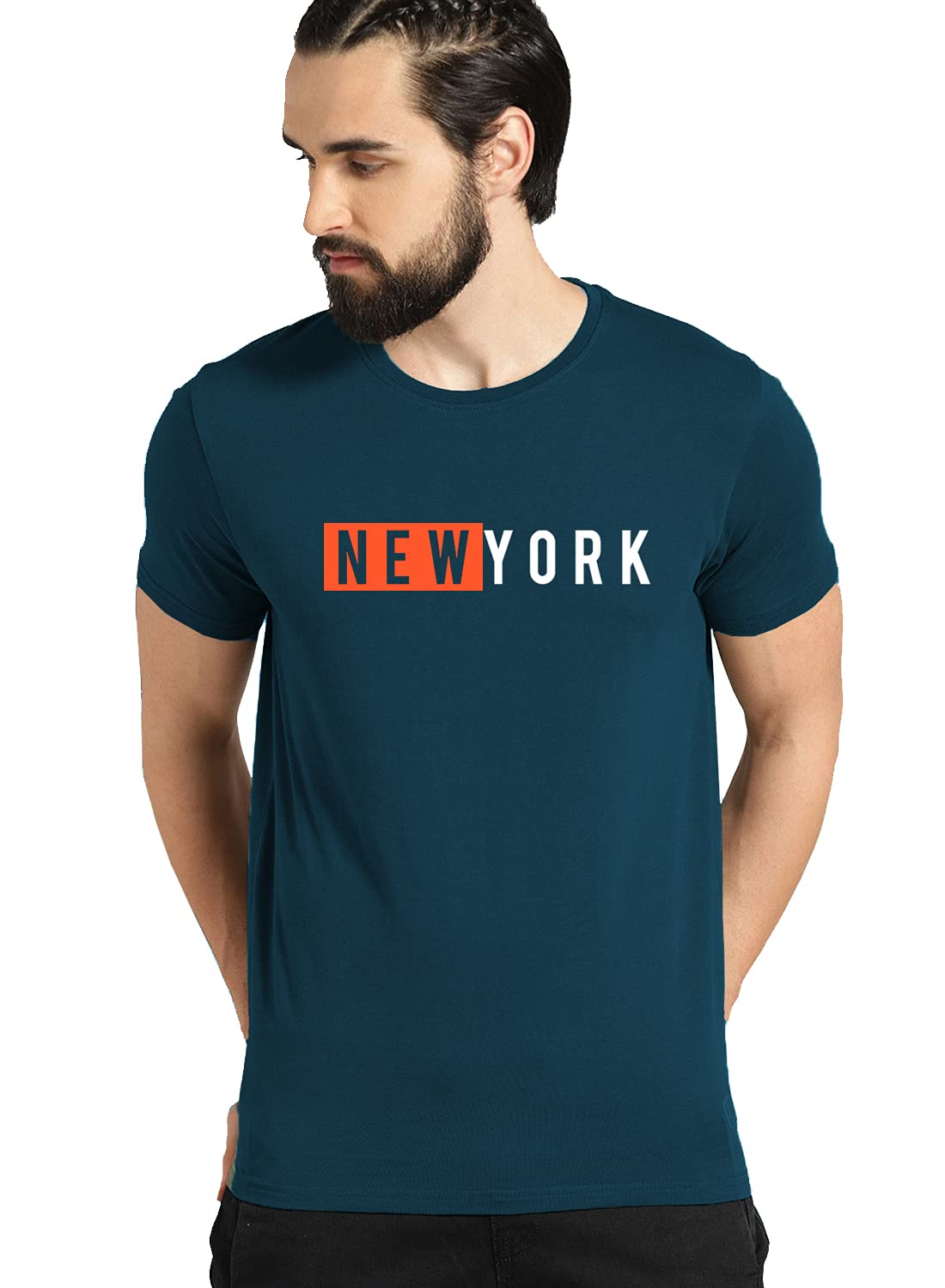 ADROMen's Cotton Regular Fit T-Shirt