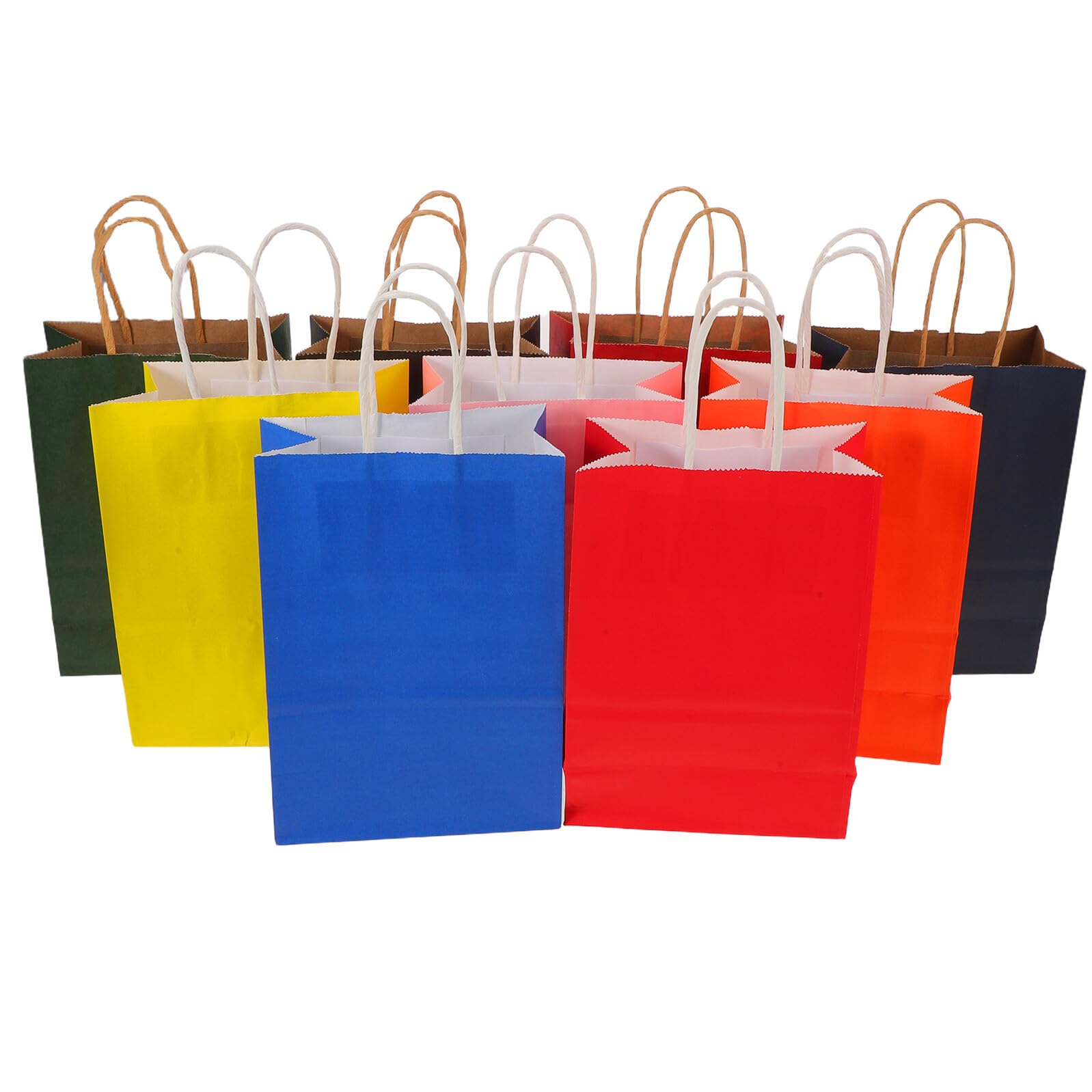 Healeved 90 Piezas Bolsas de Obsequio con Asas de Papel Kraft Bolsas para Regalos de Cumpleaños Fiestas y Eventos para Dulces y Pasteles