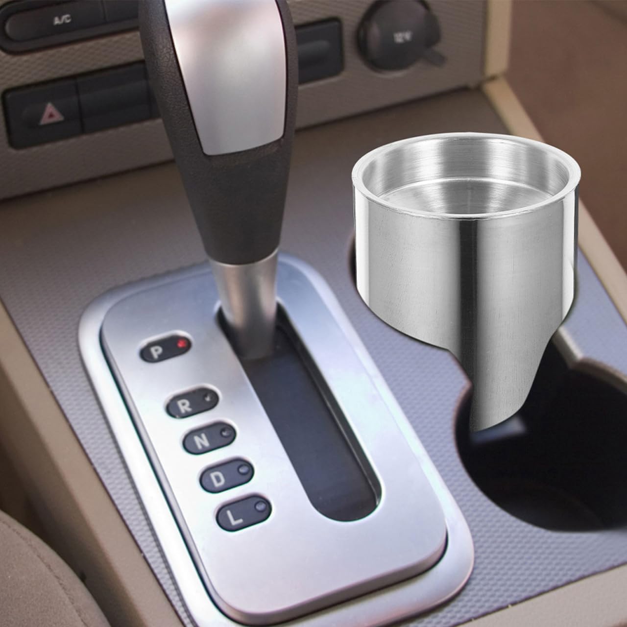 GANAZONO 2Pcs Portable Car Ashtray with Lid Windproof Auto Ash Tray for Office Business Use Durable Stainless Steel Smoke Resistant Holder 4.33X3.34X3.34In