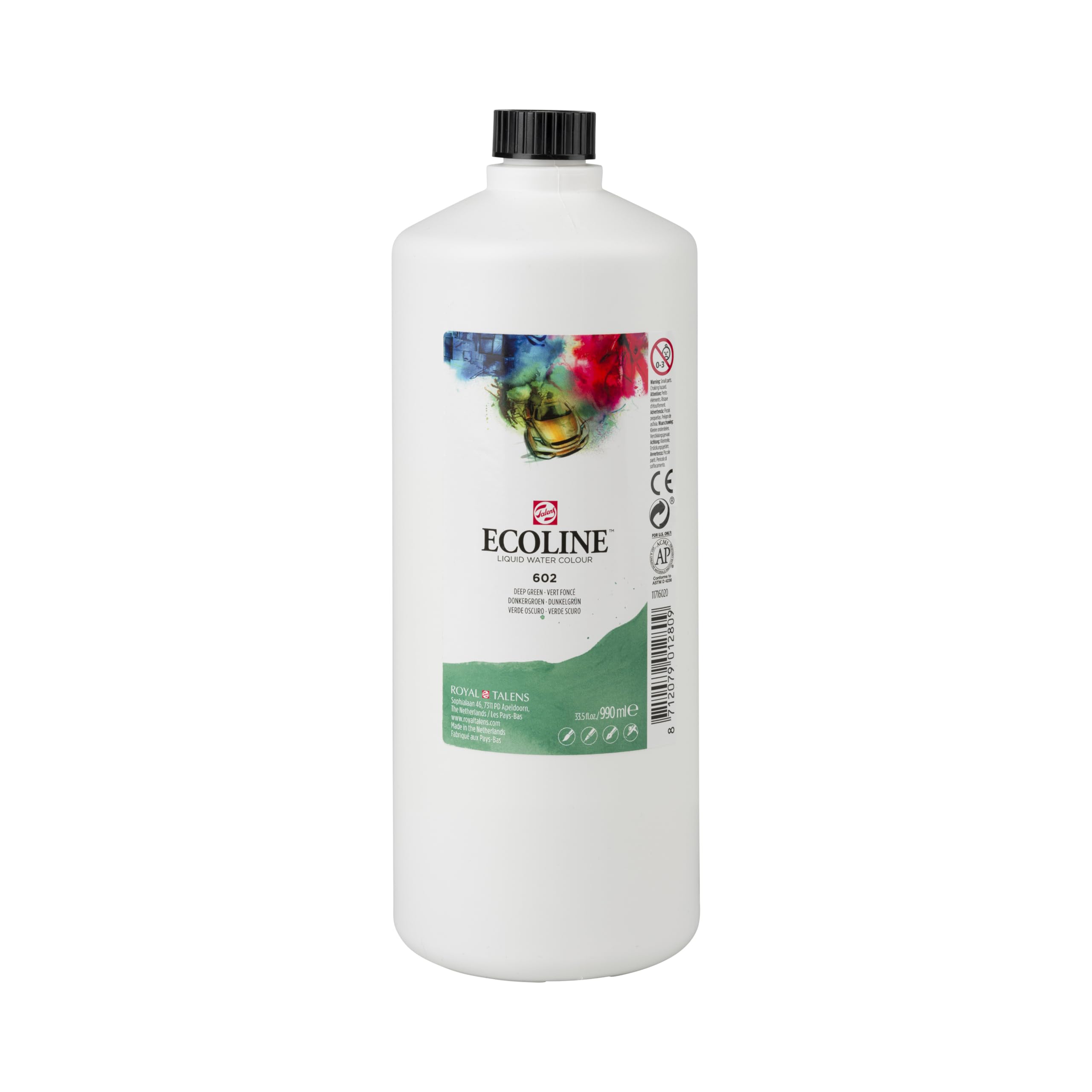 Aquarelle liquide Ecoline flacon 990 ml pour grands projets créatifs