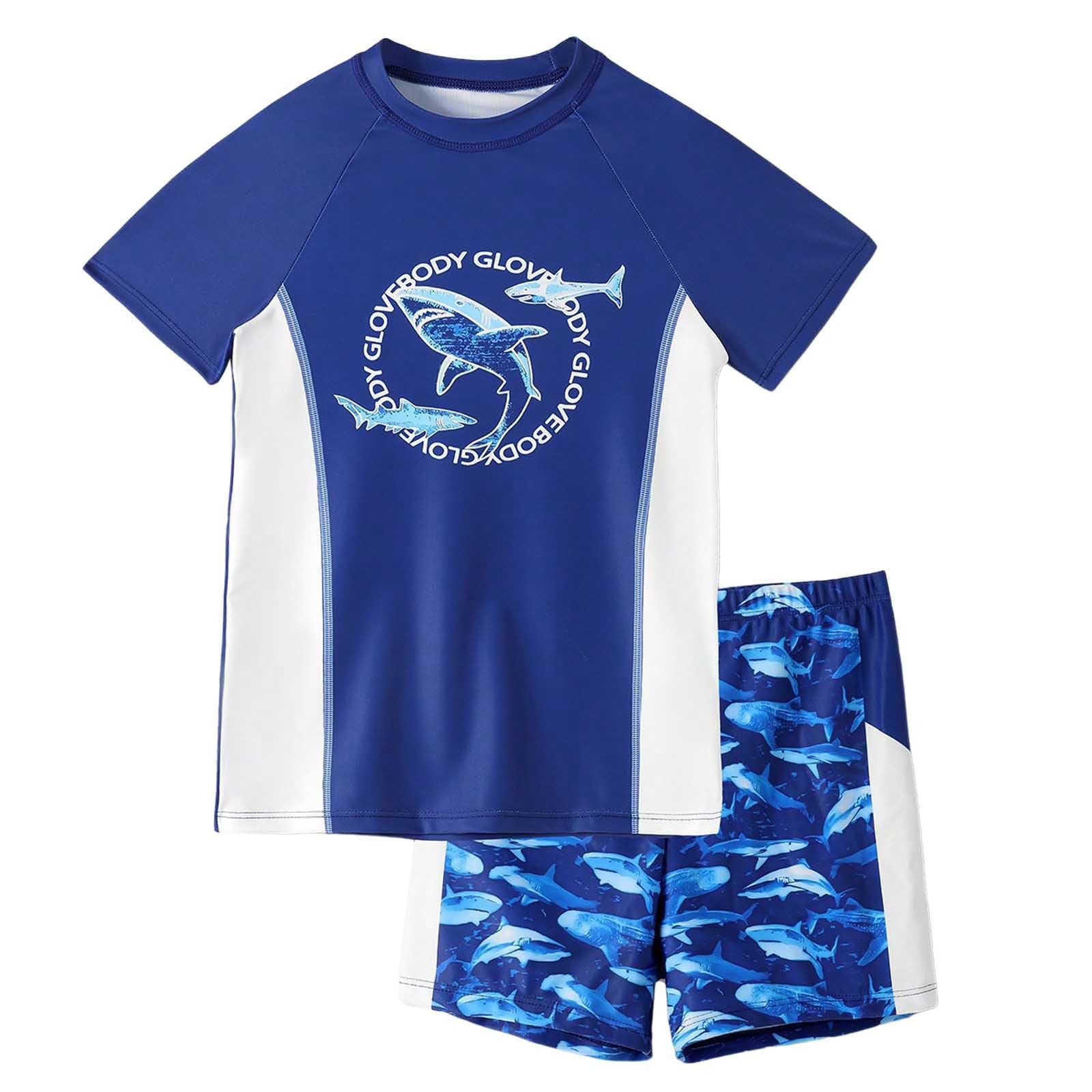 Combinaison maillot de bain garçon rouge et blanc pour enfant