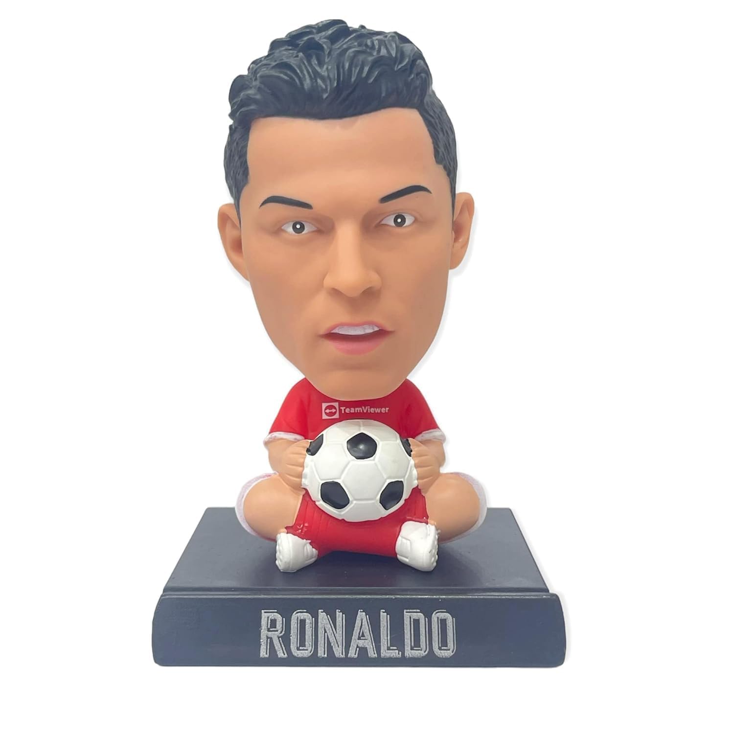 Vaoza Super Hero Action Figure Limited Edition Bobblehead with Mobile Holder for Car Dashboard, Office Desk & Study Table (Ronaldo)