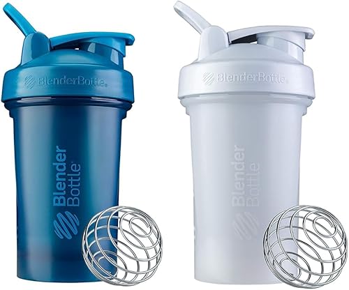 Miniatura 17 de BlenderBottle Classic v2 - Botella mezcladora de 20 onzas, transparente/negro, y botella mezcladora Classic V2 de 20 onzas, negro, perfectas para