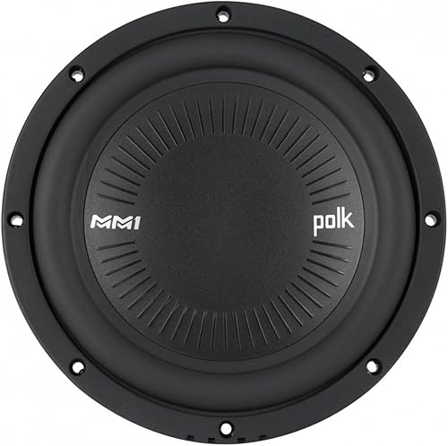 Polk Audio MM842 SVC MM1 Series Subwoofer marino y para automóvil de 8 pulgadas, 900 W, respuesta de frecuencia de 30-200 Hz, bobinas de voz