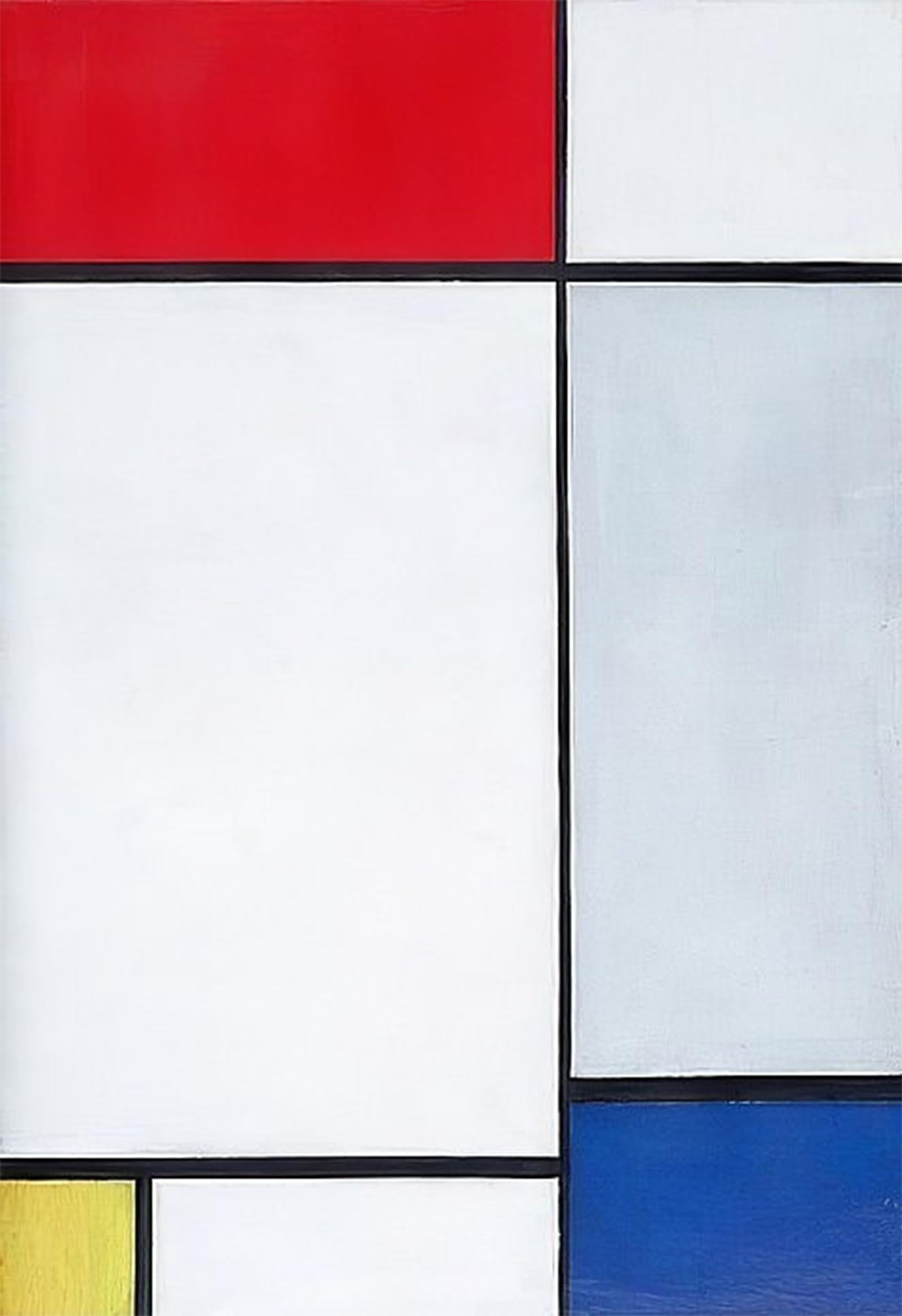 ARTXLXXBN Famous Painting Art Wall Decor Abstract Art Picture Composition En Rouge Jaune Et by Piet Mondrian Animal Pictures for Home Decor 60x90cm