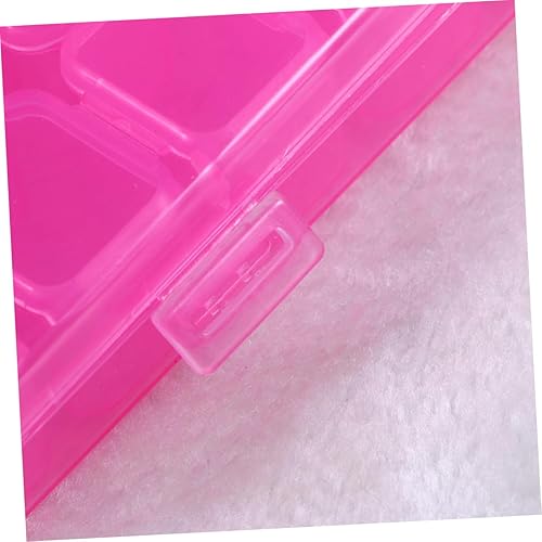 Miniatura 2 de STOBOK 3 unids 28 cajas organizadoras diamante arte perlas contenedores accesorios uñas granos contenedores almacenamiento rebordear rosa