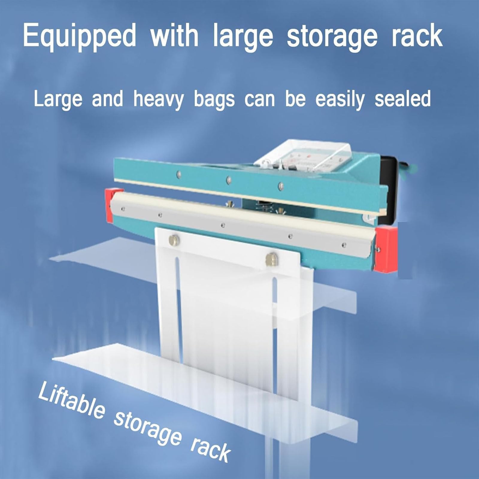 Machine à sceller à chaud avec pédale, scellant à impulsion pour sacs en Mylar, longueur d'étanchéité 350/450/650 mm, temps d'étanchéité 0,2 à 2 secondes, compatible avec sacs en plastique PE/PP