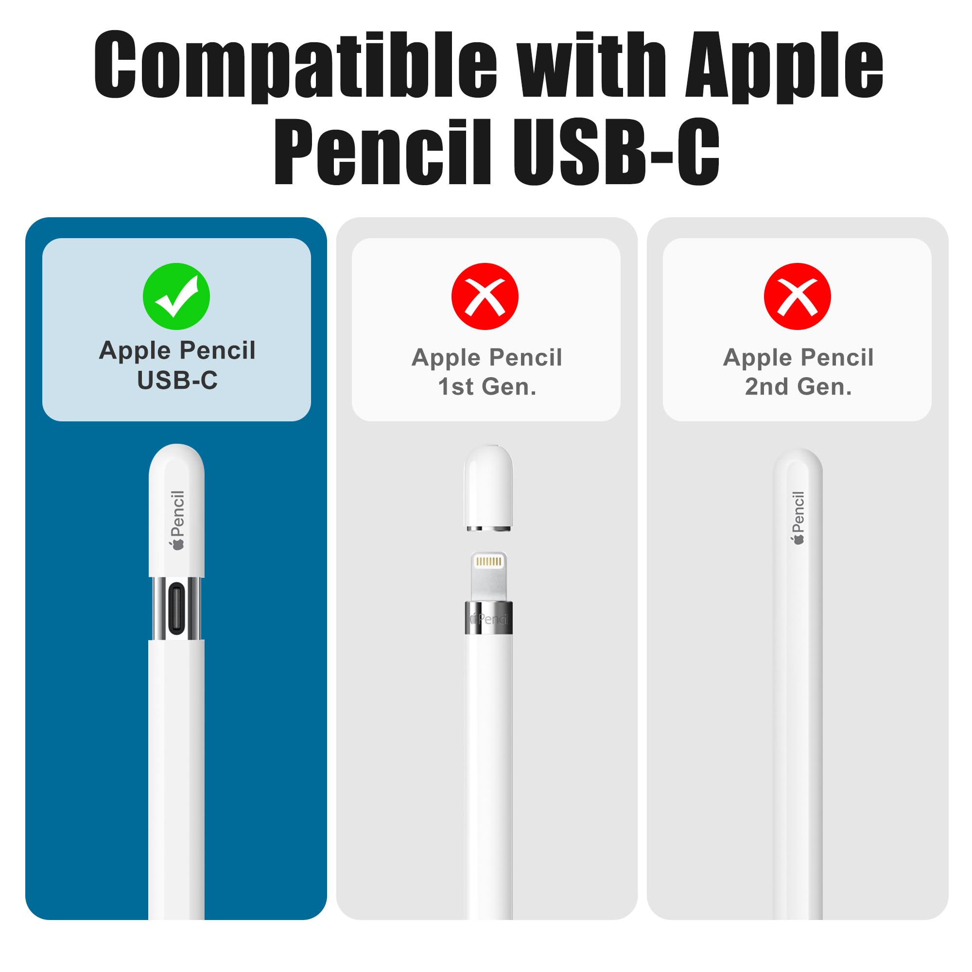 Amazon.com: AGVEE 2 Pack 3.3ft Charger for Apple Pencil (USB-C