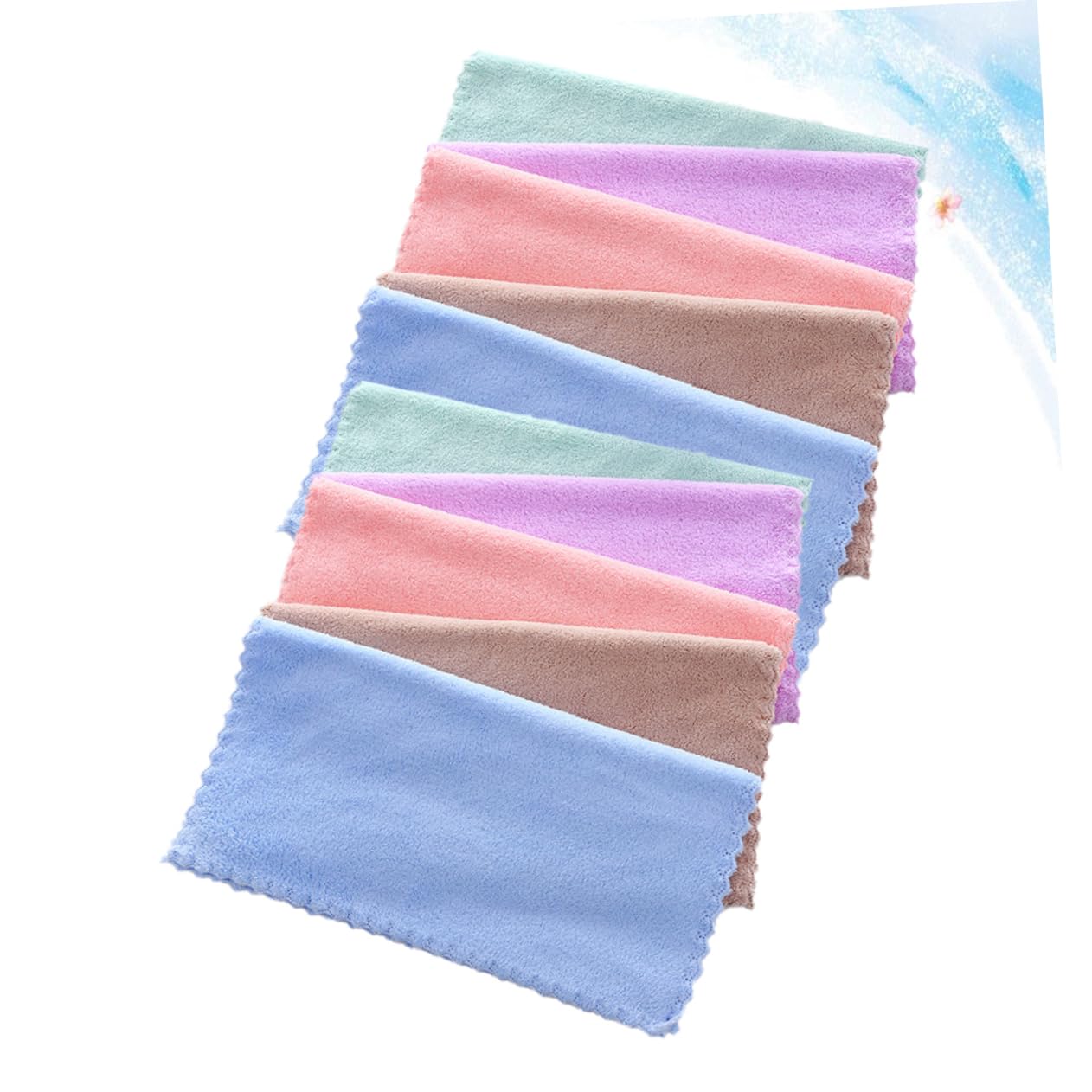 PartyKindom 10 Pack Face Towel Gentle Makeup Remover Cloth for Women Soft Facial Cleansing Towel Travel Size Face Wipes