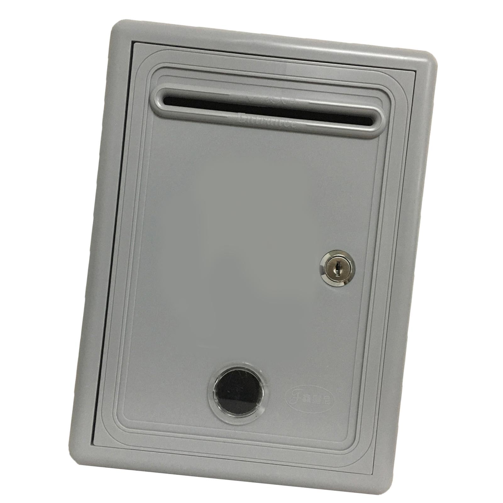 predolo Suggestion Box, Letter Box, Waterproof, Lockable, with Slot And Lock, Complaint Box with Window, Letter Box, Donation Box, Gray