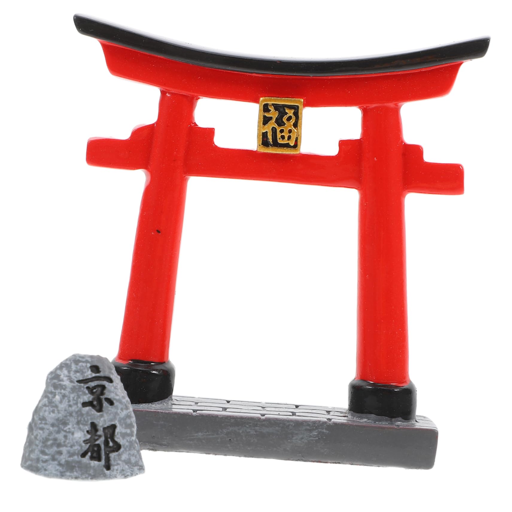 IWOWHERO Japanese Torii Gate Small Torii Gate for Fairy Garden Decor Aquarium Ornament and Japanese Shinto Shrine Micro Landscape Decoration