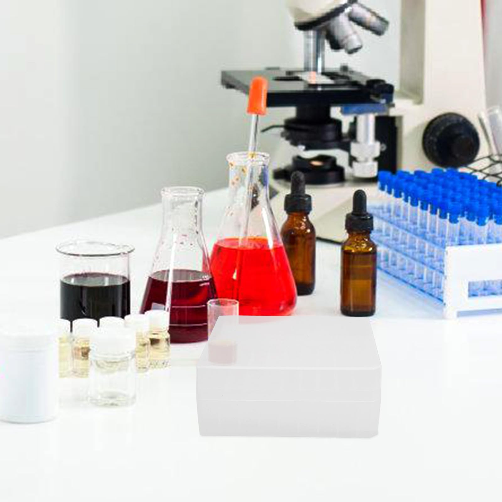 Scatola da 1.5ml 1.8ml 2ml per di Immagazzinaggio Criogenica 81 Scomparti in Pp per Conservazione in e Freezer