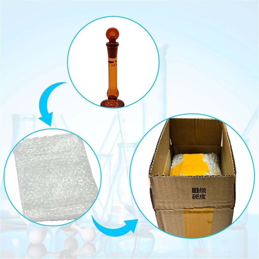 1 pz. Vetreria for matraccio volumetrico in vetro marrone con tappo, fornitura da laboratorio trasparente 5 ml a 2000 Attrezzature da laboratorio