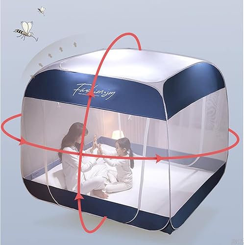 Miniatura 3 de borfieon Mosquitera retráctil de viaje, camping, cenador, mosquitera de yurta, tienda de campaña para cama, tienda de lectura para dormitorio,