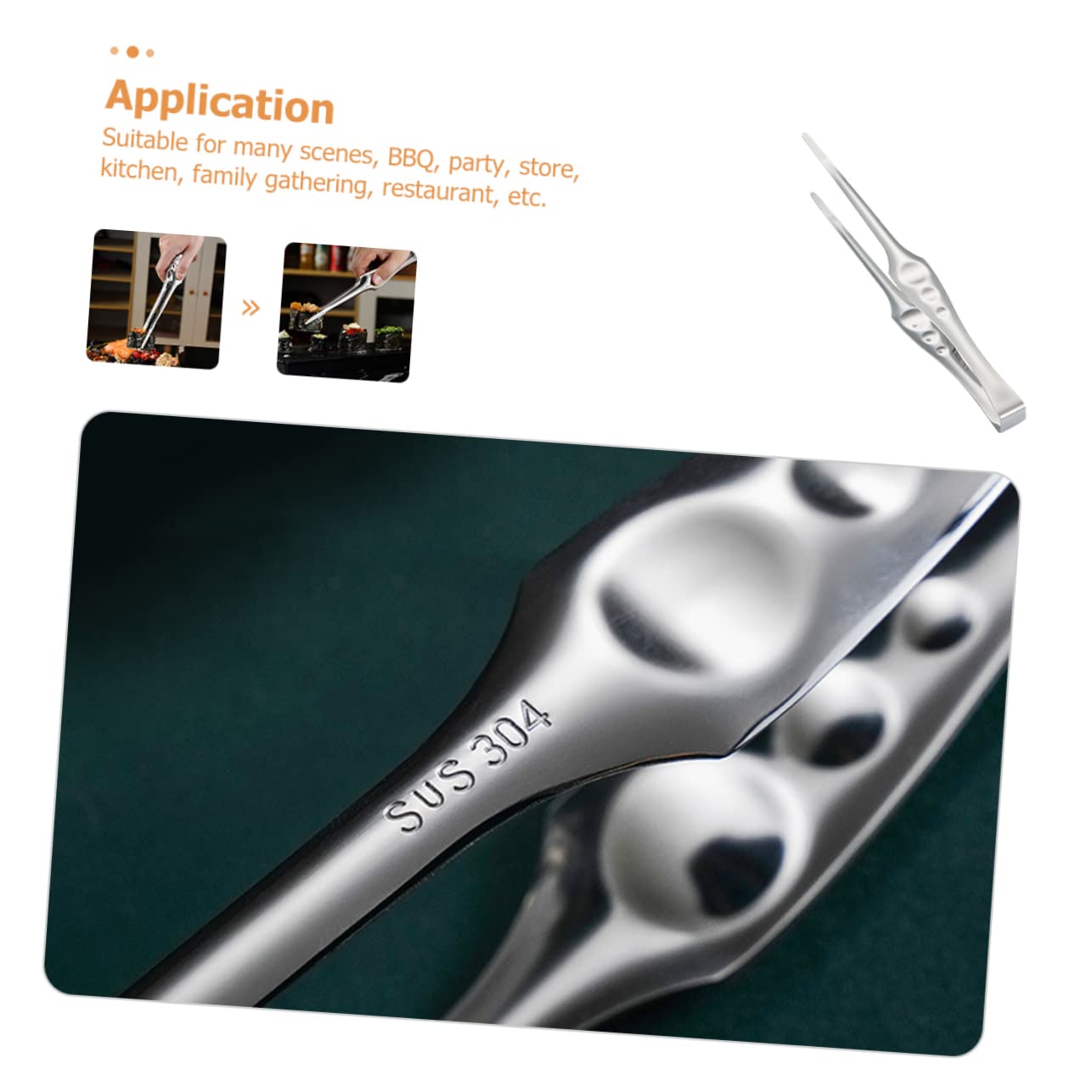 CIYODO 2Pcs Bbq Tongs with Skid Grip Multi Function Food Tongs for Grilling Cooking and Outdoor Use Long Handle Design for Safe Handling