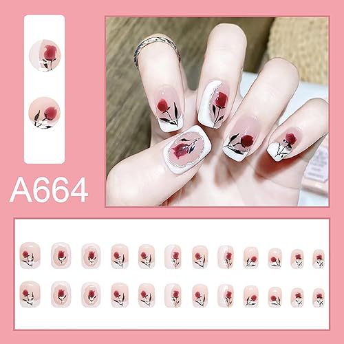 Miniatura 4 de Uñas cortas a presión, uñas postizas acrílicas brillantes, puntas de uñas blancas de cobertura completa, reutilizables, con forma de ataúd, uñas