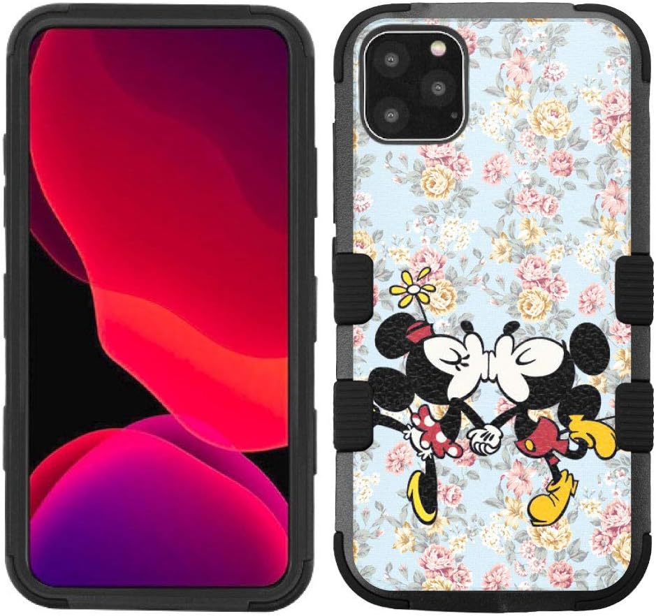 iPhone 11 Pro Max Case, Hard+Rubber Dual Layer Hybrid Heavy-Duty Rugged Impact Cover Case for Apple iPhone 11 Pro Max (6.5") - Mickey Minnie Mouse #FW