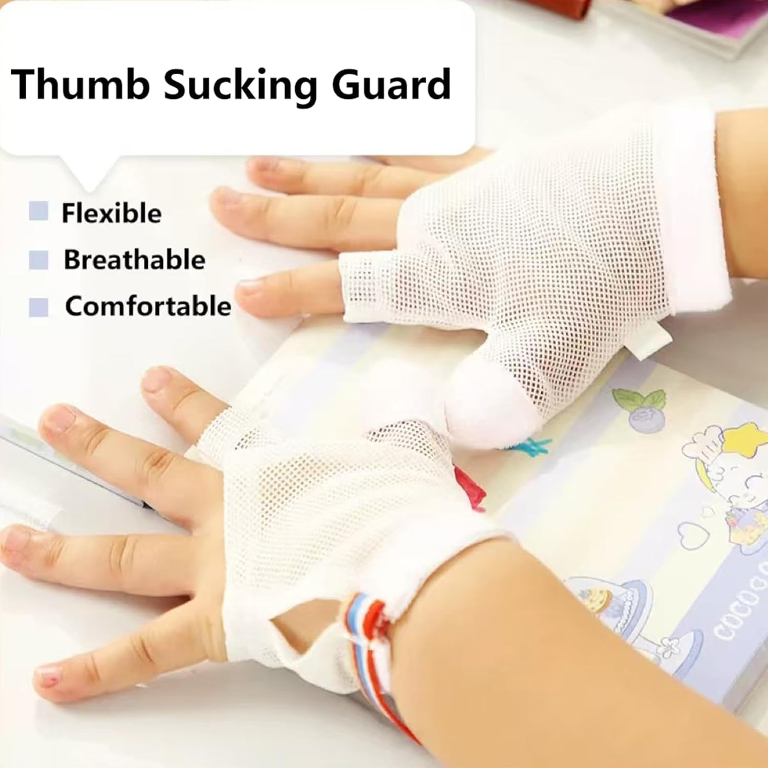Thumb Sucking Guard Stop Thumb Sucking, Thumb Guard for Thumb Sucking Finger Sucking Stop for Kids, Anti Finger Sucking Guard Stop Nail Biting Sucking Thumbs and Fingers (L)