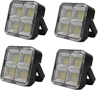4 Pcs Portable LED Camping Light, USB Charging, Rechargeable, Black, 500 Lumen, Waterproof, Modern Style, Outdoor Use
