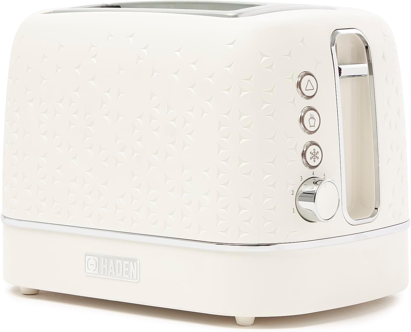 Haden Starbeck Ivory Toaster 2 Slice Elegant White Toaster with Wide