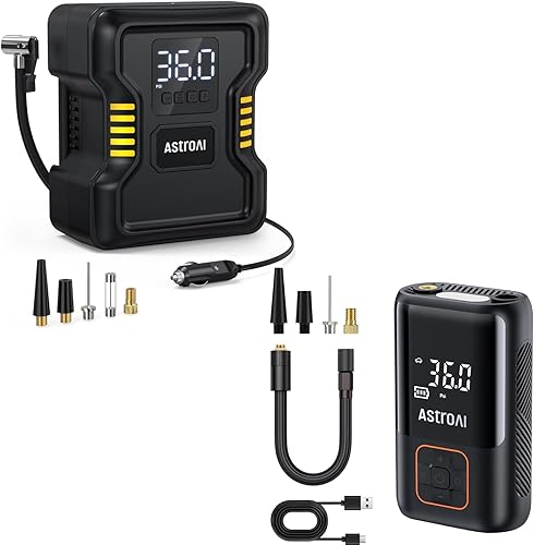 150PSI Cilindro de metal Bomba de inflado rápido Inflador de neumáticos Compresor de aire portátil inalámbrico ultraligero